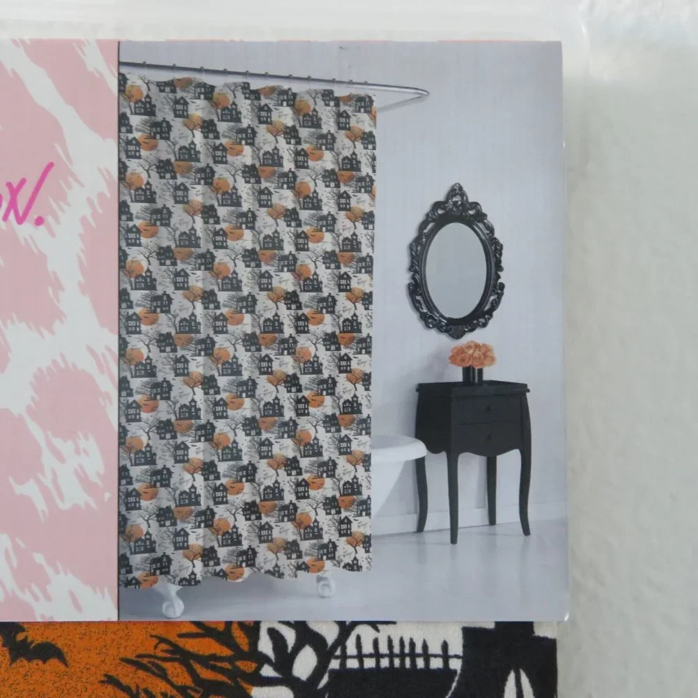 (#H) Betsey Johnson Candy Haunted House Shower Curtain